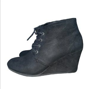 Black Wedge Bootie - Size 8